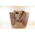 Bag natural fiber and espadrille cotton mix color