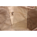 Bag natural fiber and espadrille cotton bordeaux stripe