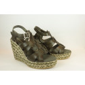 Espadrille spartiate en cuir