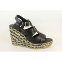 Espadrille spartiate en cuir