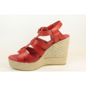 Espadrille spartiate en cuir