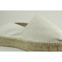 Espadrille plateforme à paillettes en coton et fil doré