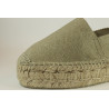 Espadrille plateforme à paillettes en coton et fil doré