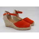 Espadrille compensée Valencienne avec fermeture à boucle