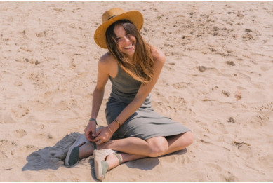 Espadrille compensée Valencienne avec fermeture à boucle