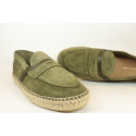 Espadrille homme mocassin bi-matière