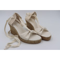 "Penelope" Lace-ups espadrille Summer Color High Heel