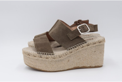 Espadrille Plateforme Sandale en daim