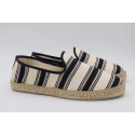 Striped Moccassin Espadrille
